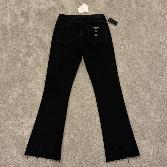 ANINE BING JEANS ROXANNE BLACK TIE Flare Size 32 NWT - Picture 5 of 16
